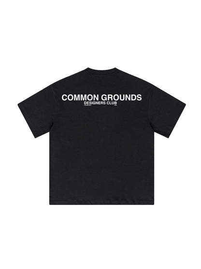 Designers Club Black Logo Tee 320GSM