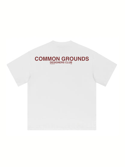 Designers Club White Logo Tee 320GSM
