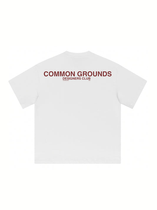 Designers Club White Logo Tee 320GSM